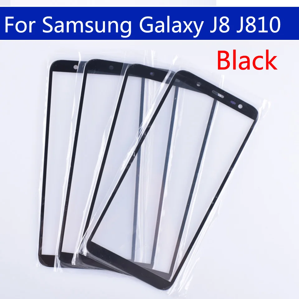 

10pcs For Galaxy J8 2018 J810 J810F J810DS On8 touch Screen Front Outer Glass For J8 2018 J800 TouchScreen Lens For J8 plus J805