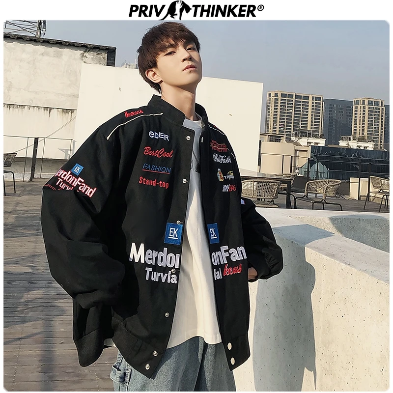 

Privathinker Men's Embroidery Safari Style Hip Hop Jackets Men Thicken Warm Autumn Winter Parka Coat Male 2020 Oversize Jacket