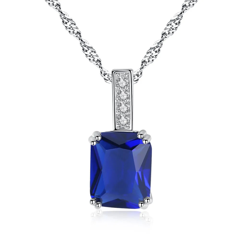 Модное квадратное циркониевое ожерелье подвеска простое 3 цвета Женское