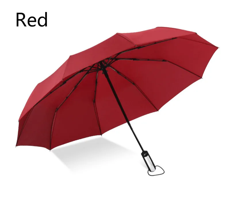 red Автоматический складной зонт unbrella, зонт для мужчин, Женский Зонт от дождя и солнца - Цвет: red