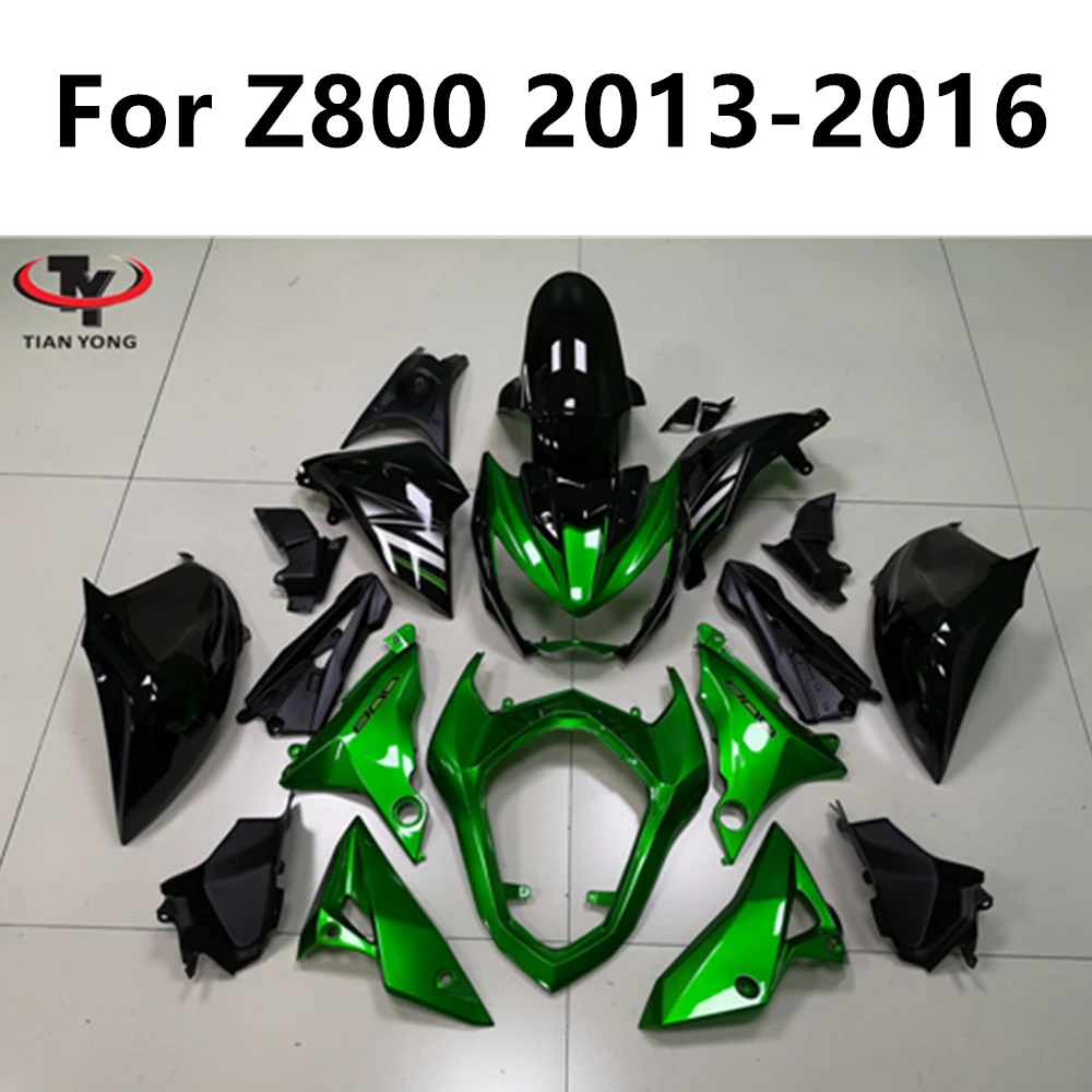 Мотоцикл для Kawasaki Z800 2013- полные комплекты обтекателей впрыска ABS зеленый обтекатель и черный