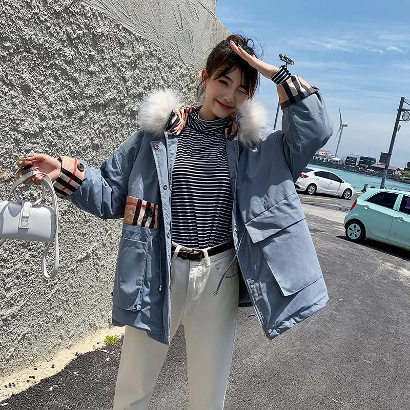 

2019 New Style down Jacket Women's Korean-style-Style Mixed Colors Casual Short Hong Kong Style Students Cotton Coat Fashion