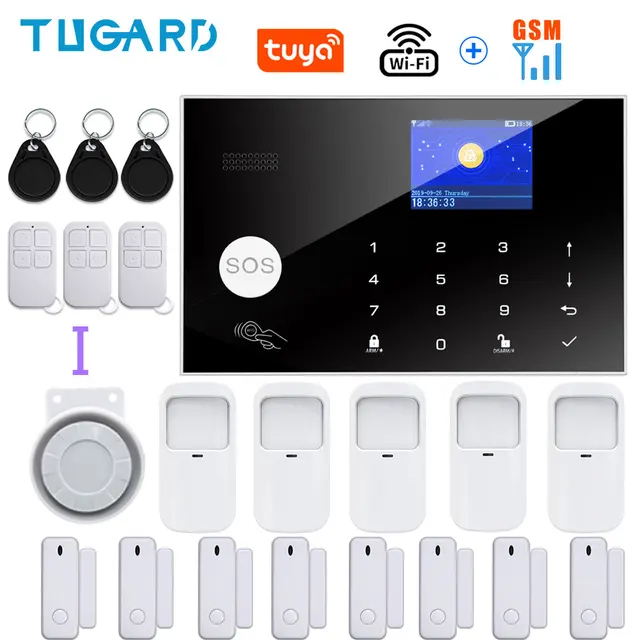 TUGARD G30 Tuya Wifi Gsm Home Burglar Security Alarm System Door Sensor Detector Kit Smart Life Alexa Google Apps Control I