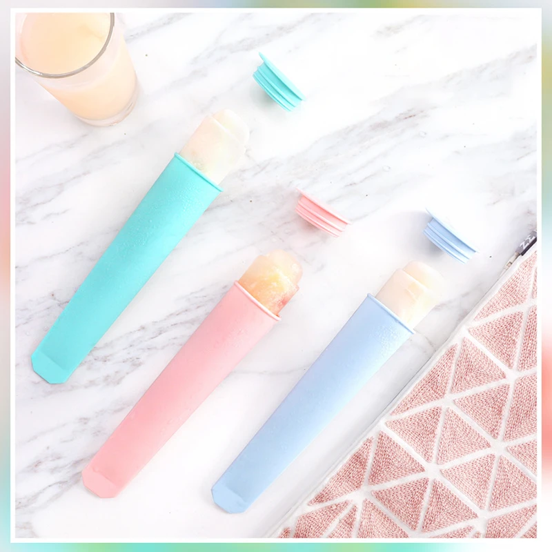 Ice-lolly Mold Handmade Ice Cream Mould Food Grade Silicone Popsicle Maker DIY Ice Cube Tray Easy Clean Cream Tools