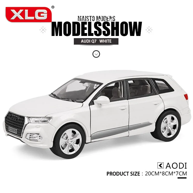 

1:24 High Simulation Alloy Diecast Car Model Pull Back Sound Light Collection 6 Doors Opened Toys for Children's Gifts