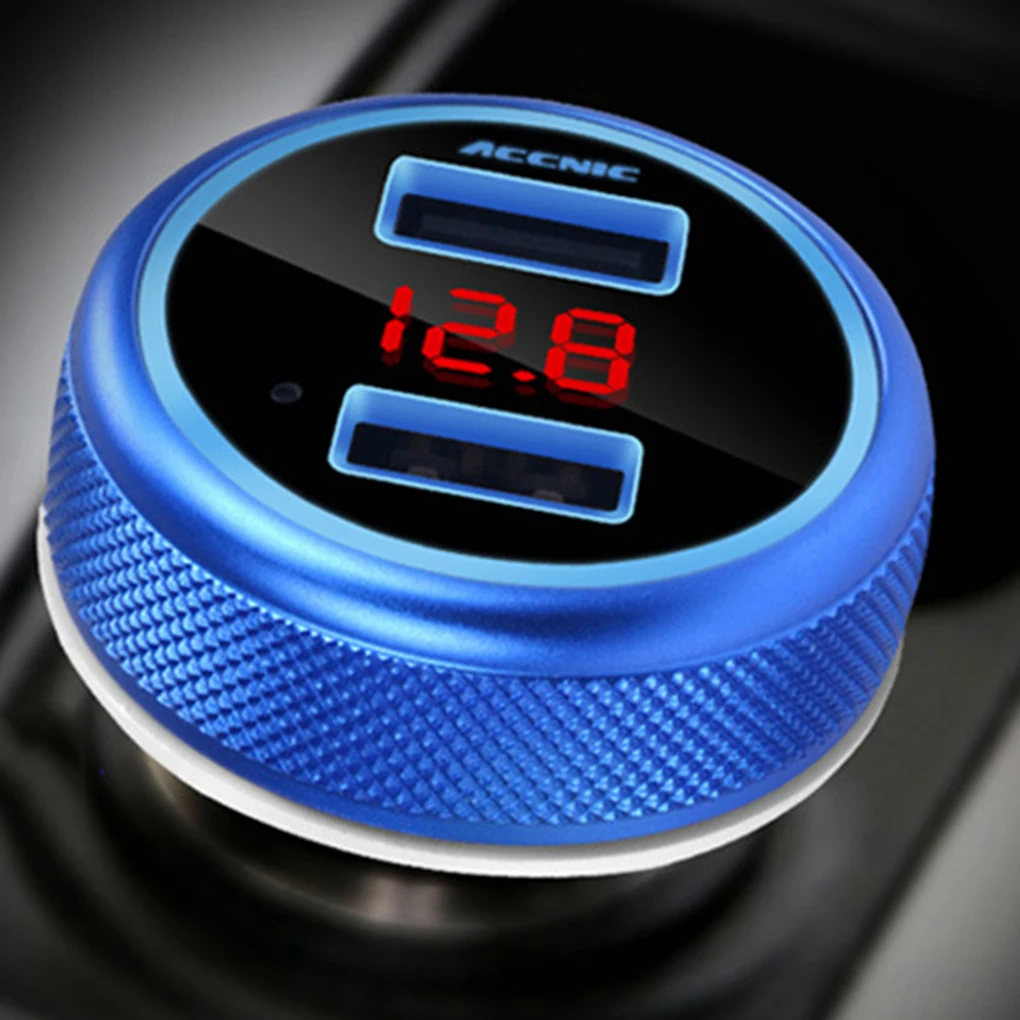 ACCNIC беспроводной fm-передатчик Bluetooth автомобильный двойной USB 3, 2A дисплей напряжения автомобильное зарядное устройство ручная музыка мини mp3-плеер