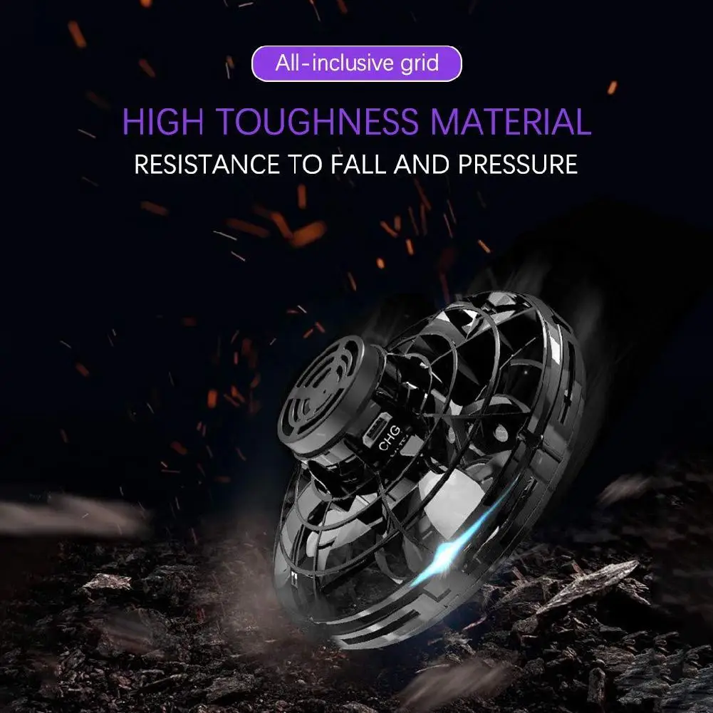 RCtown Индуктивный летательный аппарат FlyNova Летающий Спиннер игрушка мини Дрон вертолет вращающийся на 360 ° с блестящим светодиодный светильник