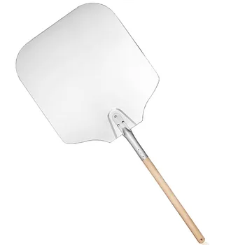 

Large Aluminum Pizza Peel With Long Wood Handle 76.5cm Long