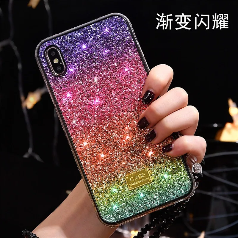 

Glitter Shiny Phone Case For Iphone 11 Pro Max X Xr Max Case Luxury Silicone Cover Case For Iphone 6 7 8 Plus Cover Capa Funda