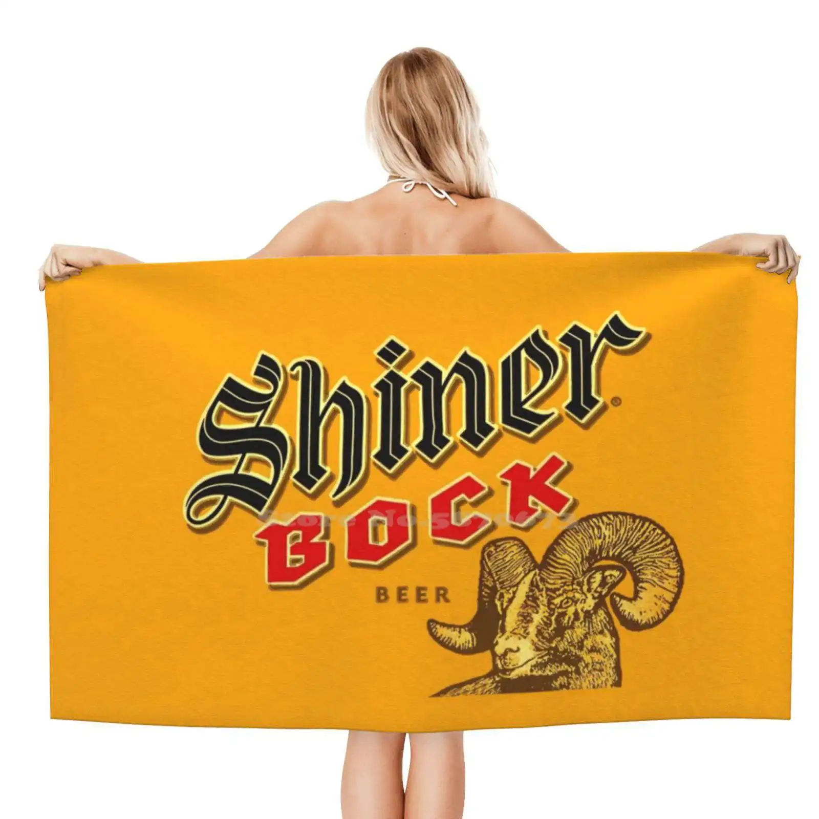 Shiner Bock пиво быстросохнущее пляжное фотополотенце подтяжка пива Техасского Tx
