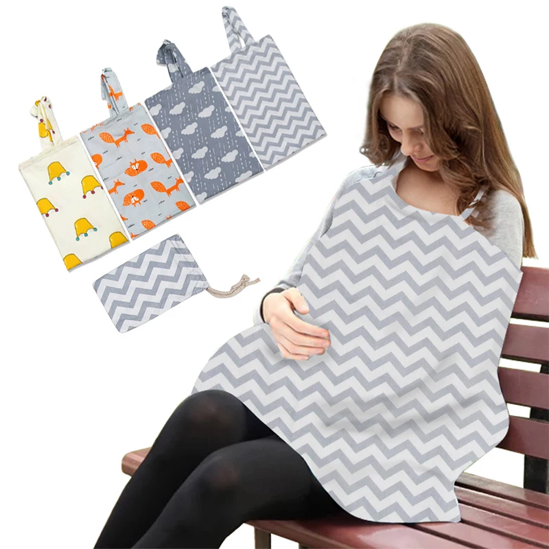 Breastfeeding Cover Baby Infant Breathable Cotton Muslin Nursing Cloth Big Nursing Feeding Cover Cape Apron