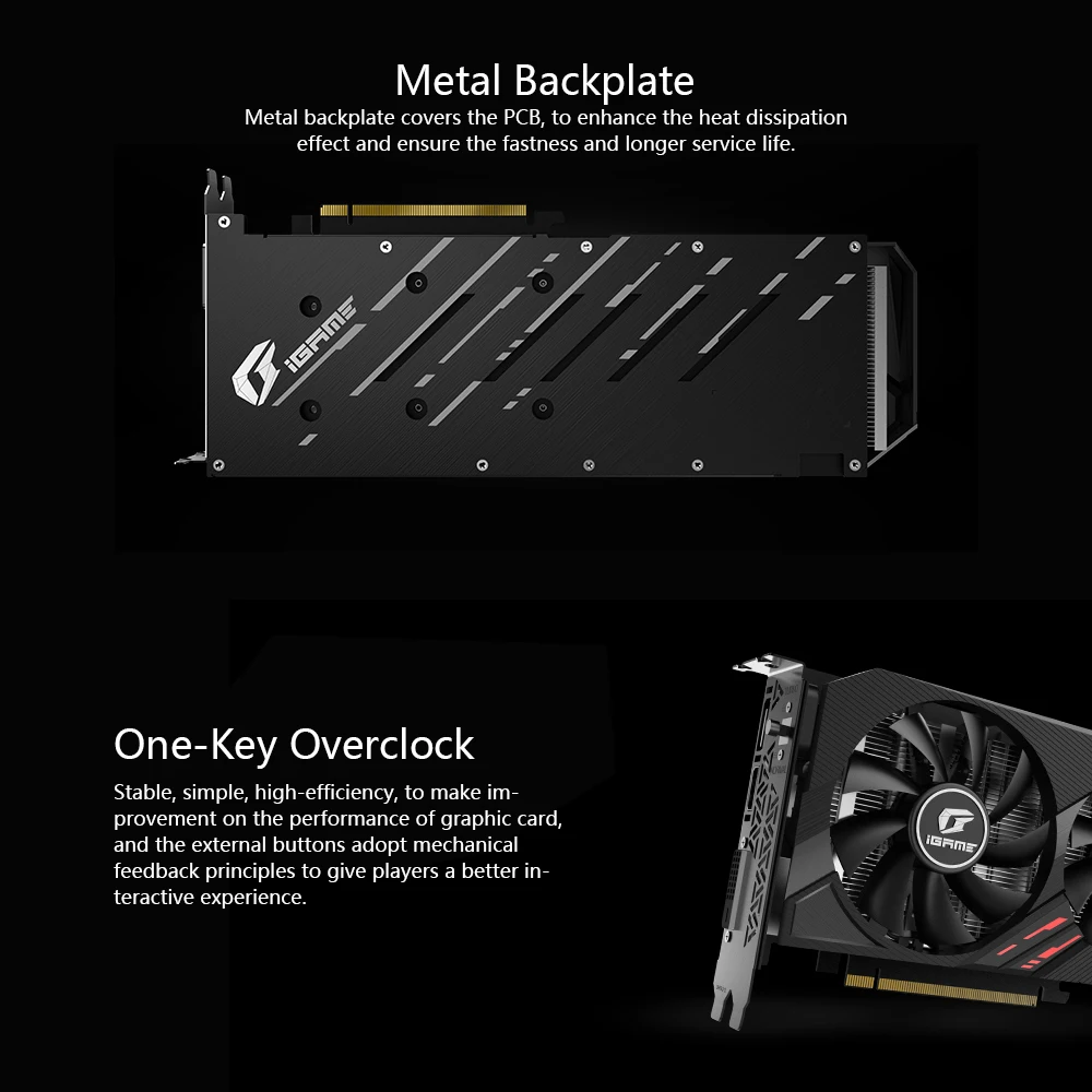 Цветная графическая карта iGame GeForce GTX 1660 SUPER Ultra 6G 1830 МГц GDDR6 6 ГБ RGB светильник с одним ключом