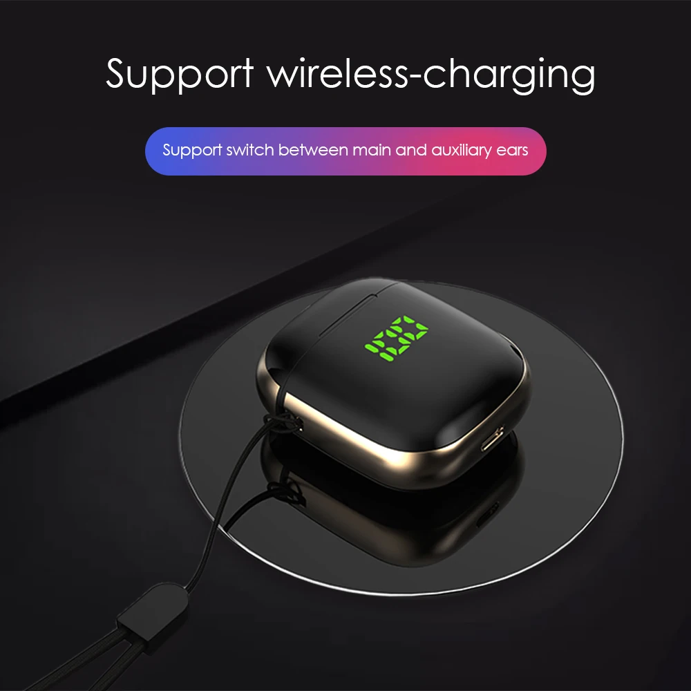 TWS беспроводные наушники Bluetooth V5.0 Mini Smart Touch наушники с цифровым дисплеем гарнитура наушники с шумопоглощающим эффектом с микрофоном