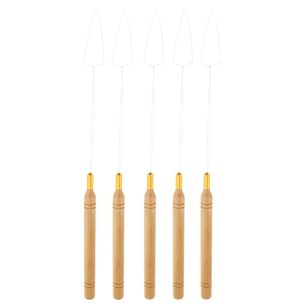 Hair Extension Hook Pulling Tool Kit Needle Threader Micro Ring Beads Loop Hair Extension Needle Hook