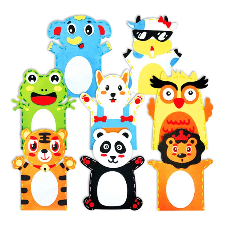 

1PC DIY Handmade Cartoon Animals Nonwoven Fabric Glove Kids Finger Education Learning Craft Toys Fun Gadgets Children Toys