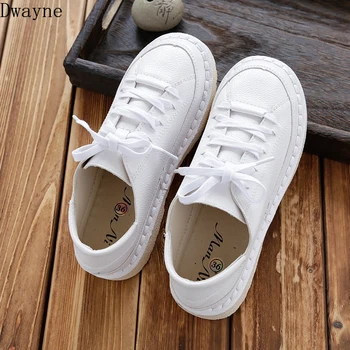 

2019 new hot Korean fashion Sen female retro single shoes original hand-stitched casual shoes round head flat student shoes
