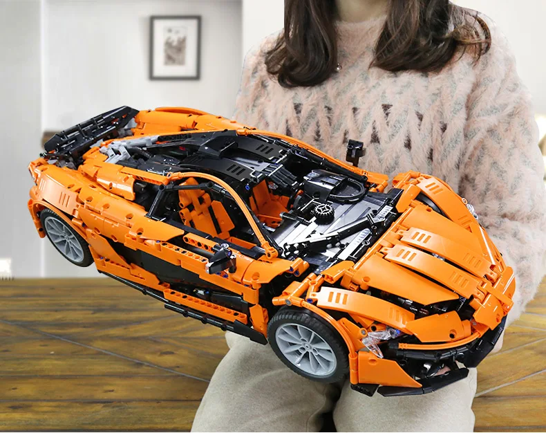 20087 DHL приложение Радиоуправляемая машина совместима с MOC-16915 McLaren P1 гоночный автомобиль набор строительных блоков приложение RC детские игрушки для детей