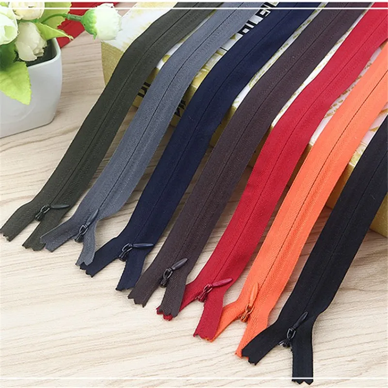 Invisible Tailor Zippers DIY Nylon Coil Zipper For Sewing Clothes Accessory deslizadores de cremalleras 50cm bright colored
