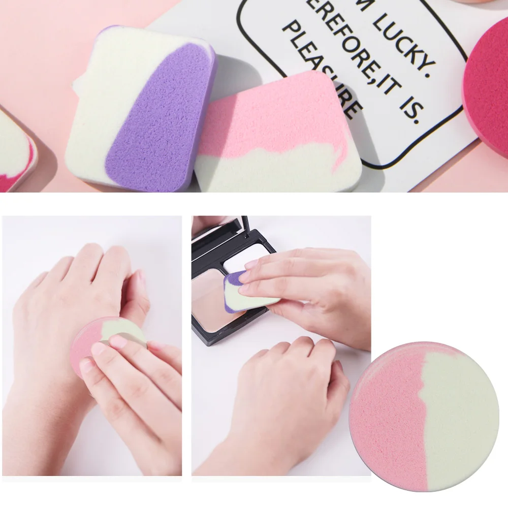 SANIYE Cute Sponge Cosmetic Puff Face Soft Powder Puff Women Lady Beauty Makeup Foundation Contour Facial Sponge Puff 8Pcs B006