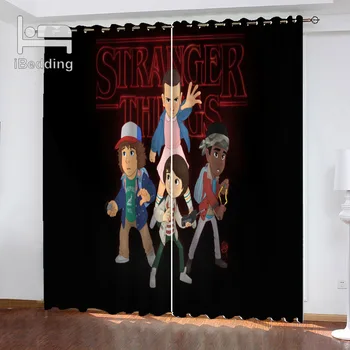 

1Set Stranger-things Movie Living Room Curtain Waterproof Curtain POD Customized Photo Polyester Decor