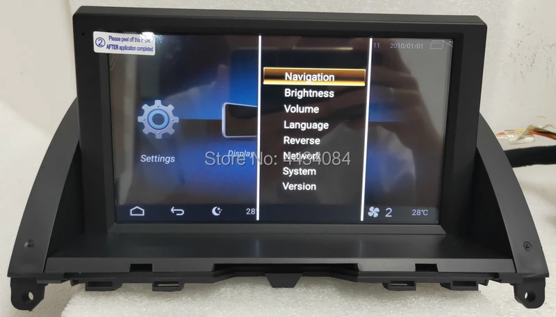 Ouchuangbo Автомагнитола с gps стерео для MB Benz C180 C220 C200 C300 C350 2008 2011 8 ядрами 4G 4 + 64 android 10
