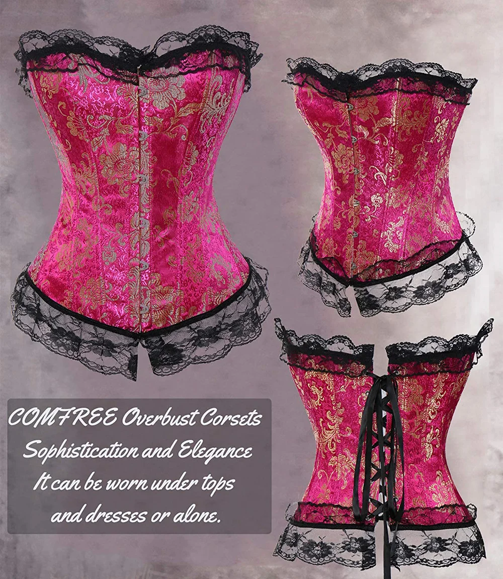 Steampunk Overbust Sexy Corset tight Lacing Up Outwear