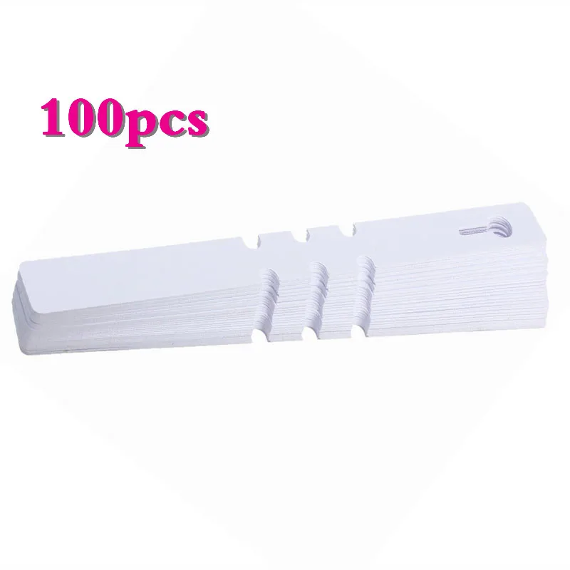 White 100pcs 100 шт. Водонепроницаемый Пластик подвесные бирки для растений детские наклейки для садоводства s 2x20 см наклейки для садоводства для растения садовые украшения инструмент - Цвет: White 100pcs