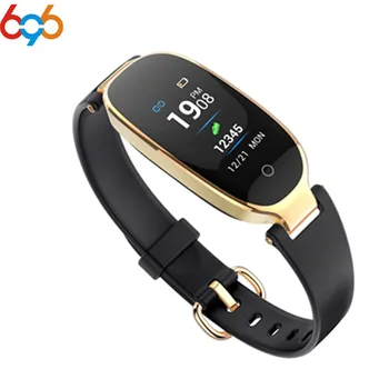 

696 2018 NEW S3 Smart Wristband Band Color screen Fitness Bracelet Waterproof Female Sports Wristband Heart Rate Tracker For Wom