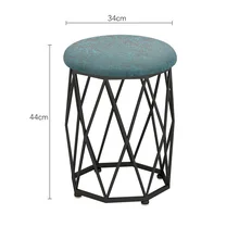 

Dressing Stool Small round Stool Light Luxury Iron Fashion Nordic Creative Shoe Changing Stool Short Dining StoolCD
