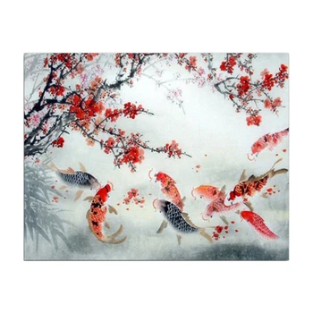 

Chinese Lucky Koi Plum Red Flower Modular Digital Colors By Number on Canvas for Living Room Wall Art