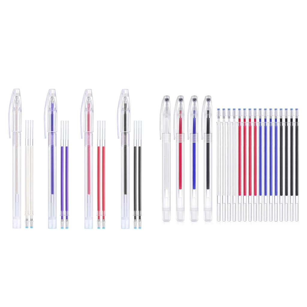 4Pcs Heat Erasable Pens 8/16pcs Extra Disappear Fabric Marker Refills for Dressmaking Leather Fabric Patchwork Sewing