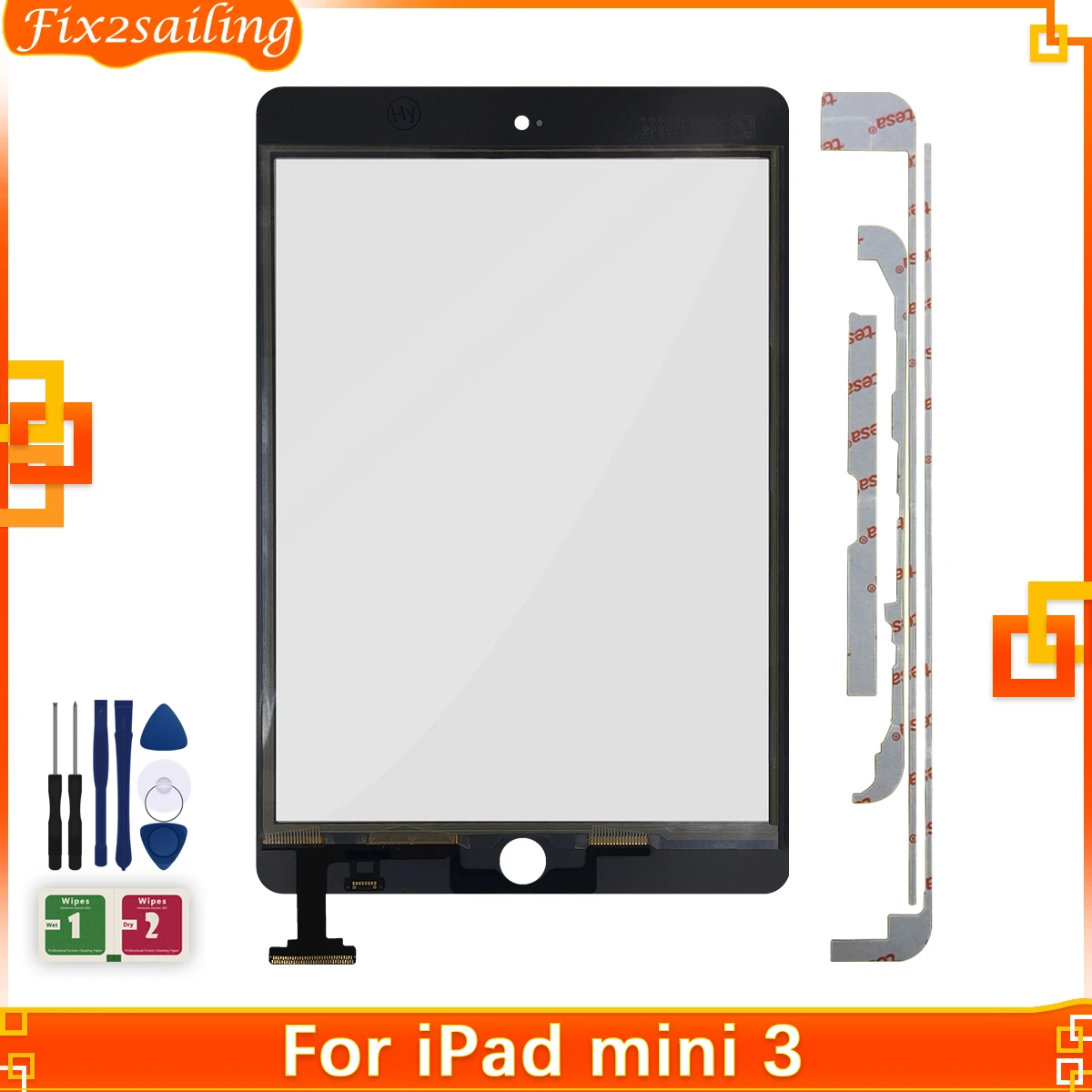 Touch Screen Glass Digitizer Replacement For iPad Mini 3 A1599 A1600 New From US 