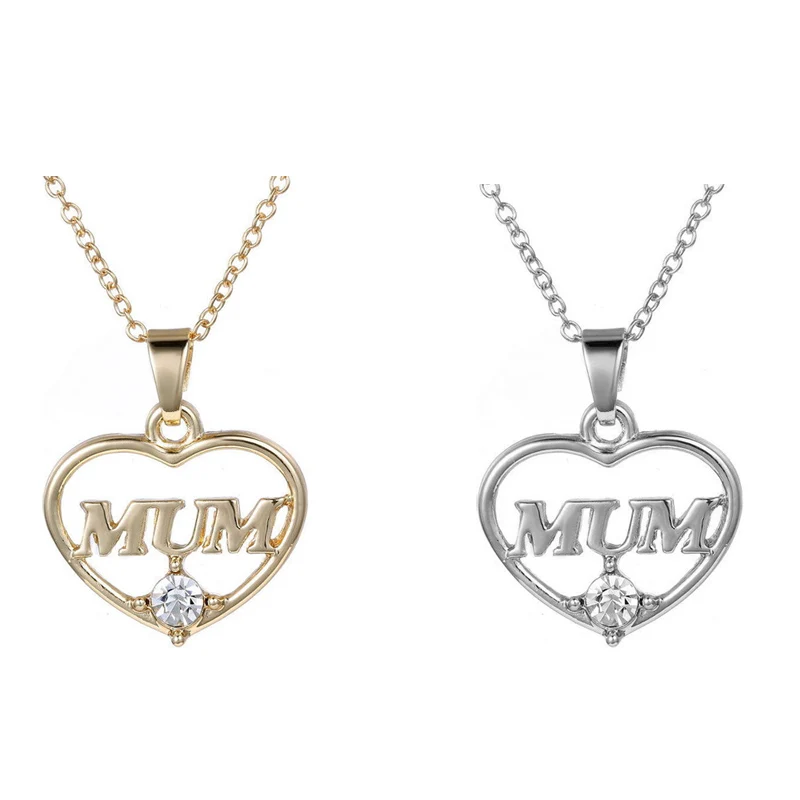 Женская цепочка с подвеской в виде сердца кристаллами|Ожерелья подвеской| |