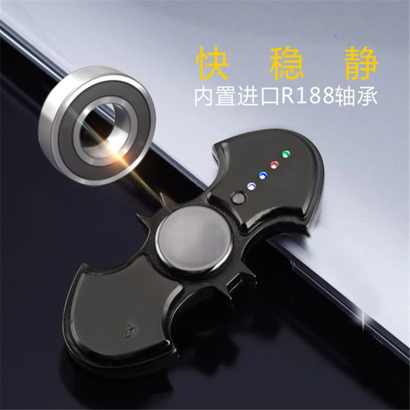 Горячая Ручная Спиннер электронная USB Зажигалка супер герой Бэтмен прикуриватель Беспламенное ветрозащитное плазменная дуговая Зажигалка для курения подарки