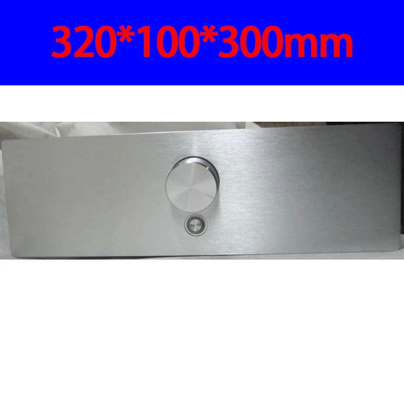 

KYYSLB 320*100*300MM Aluminum Panel Class A Amplifier Chassis Box House DIY Enclosure with Cooling Holes Amplifier Case Shell