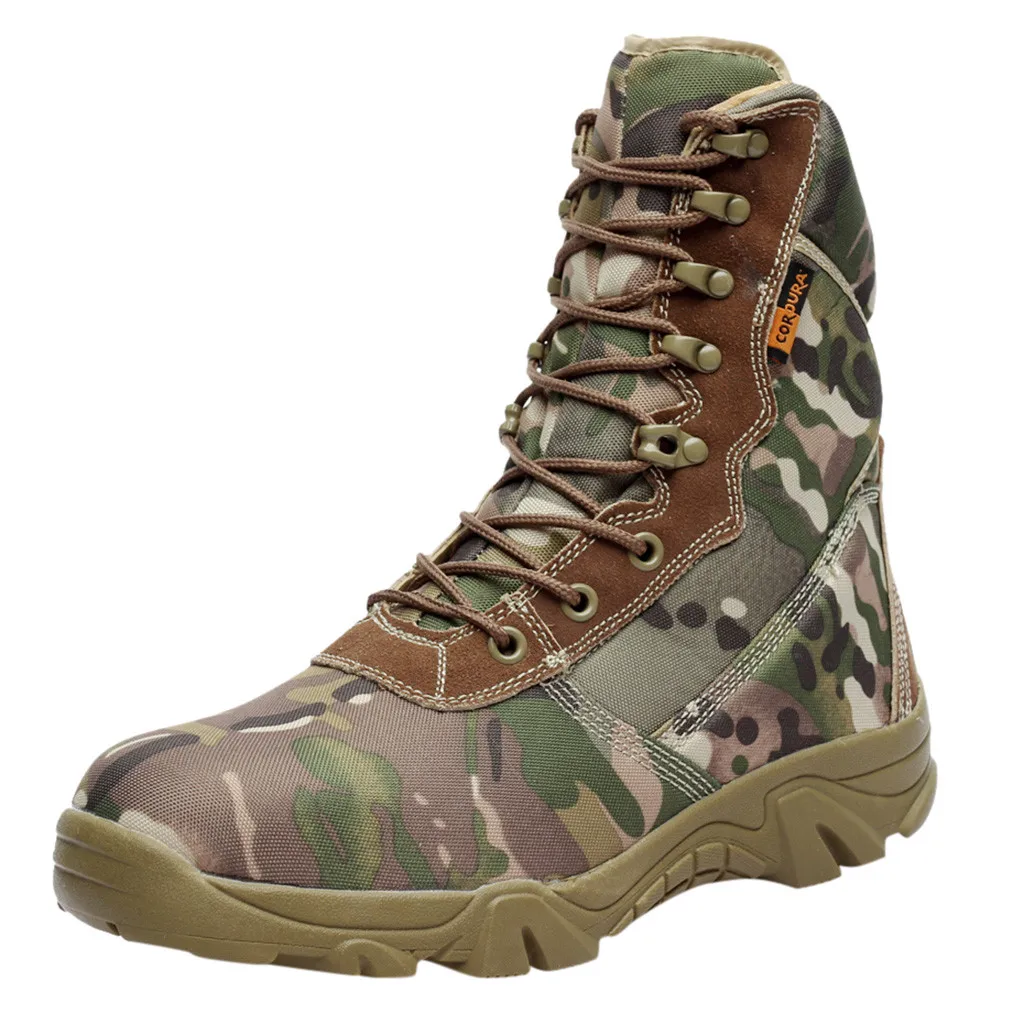 

Waterproof Men Tactical Military Boots Desert Boots Hiking Camouflage Mountaineering Desert Men's Boots Zipper Work Men's shoes