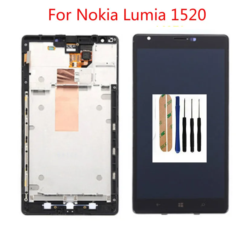 

Brand new LCD For Nokia Lumia 1520 LCD Screen with Touch Screen Display Digitizer Assembly With Frame