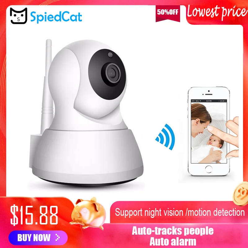 1080/720P Беспроводная IP/P2P мини камера для домашней безопасности WiFi сетевая