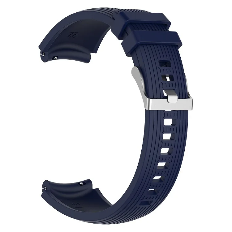Силиконовый ремешок для samsung Galaxy watch 42/46 мм Шестерни S3 S2 классический 20/22 мм ремешок для смарт-браслета Amazfit GTR/huawei часы 2 GT браслет ремень - Цвет ремешка: Navy blue