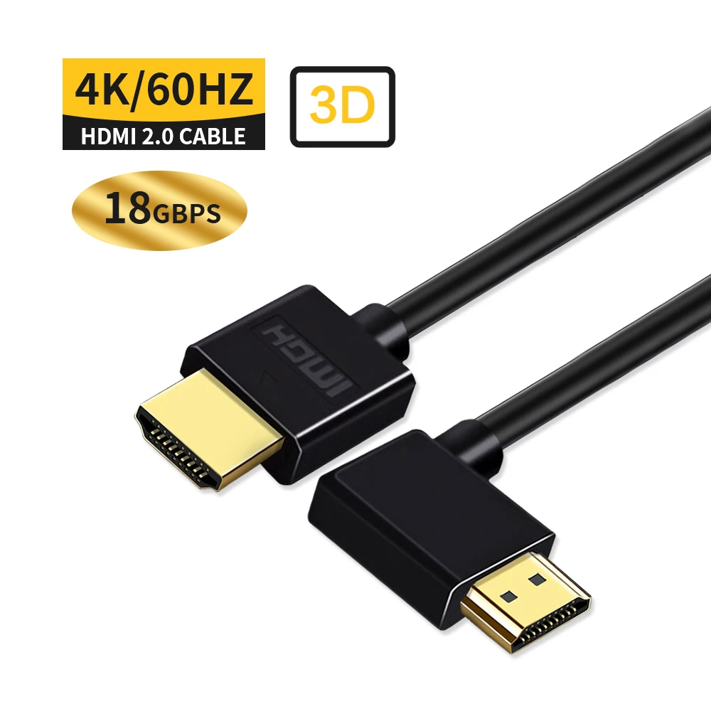 Кабель адаптер для Xbox PS4 ТВ проектора компьютера 90 градусов hdmi 2 0 м 1 5 4K 60 Гц кабель