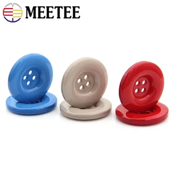 

Meetee 50pcs 15-25mm 30pcs 28-38mm 4-Hole Resin Button Flatback Decoration Buckle DIY Kids Toys Garment Scrapbooking Accessories