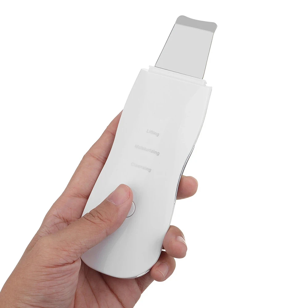 Ultrasonic Skin Scrubber Acne Blackhead Removal Face Cleaning Exfoliating Peeling Spatula Lift Machine | Красота и здоровье