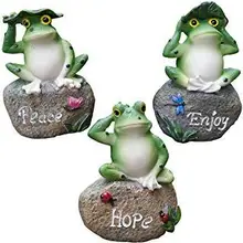 3 шт./упак. декоративные фигурки из полимерной смолы лягушка сидящая на камне Рождественское украшение миниатюрная садовая Статуэтка для сада на открытом воздухе Figur