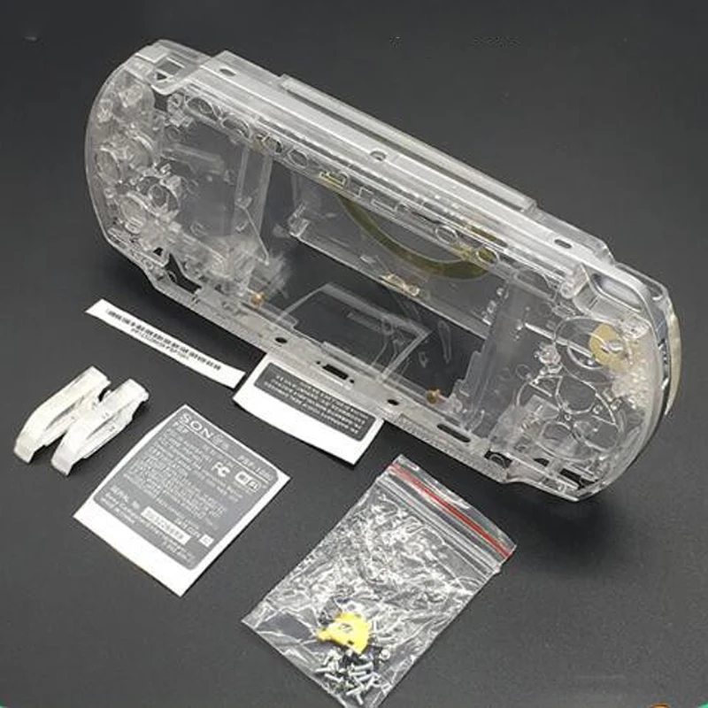 Transparent Crysal replacement Shell For PSP 1000 2000 3000 Game Console replacement Shell full
