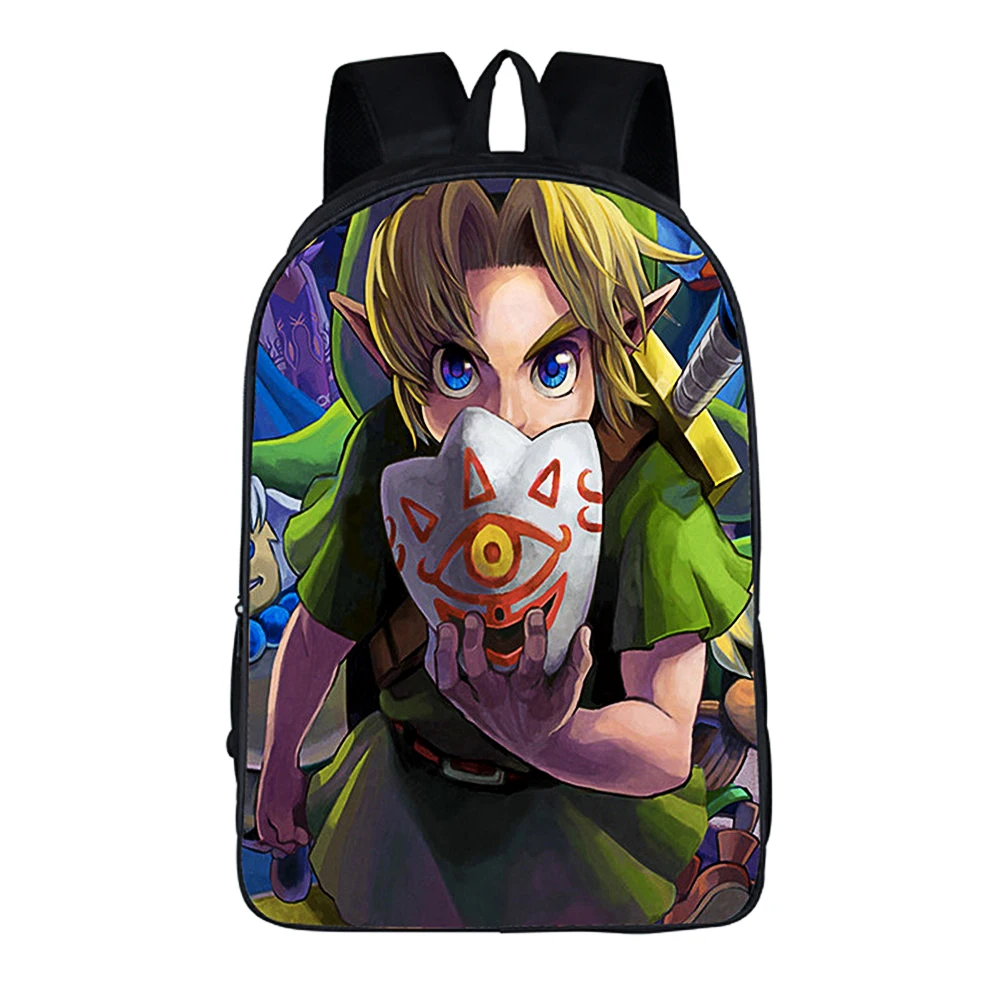 

Men Legend of Zelda Link 3D Printed Backpack Cartoon School Bags Book Shoulder Laptop Knapsack For Kids Child Children Boy Gril