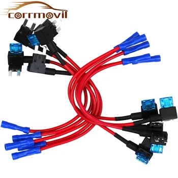 

10 Pack 12V Car Add-a-circuit Fuse TAP Adapter Mini ATM APM Blade Fuse Holder