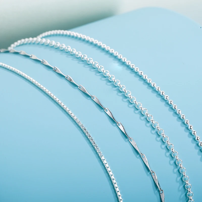 

SA SILVERAGE S925 Sterling Silver Accessory Chain Matching S925 Silver Necklace 16/18 Inch