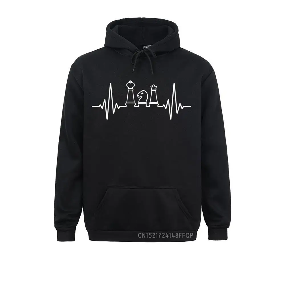 

Heartbeat Chess Pieces Long Sleeve Pullover Men's Long Sleeve Hoodies Hip Hop Winter/Fall Sweatshirts Winter Clothes Hip Hop
