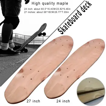 

24 Inch / 27 Inch Maple Deck Fish Skateboard Deck Single Rocker Skateboard Professional Seven-Layer Deck