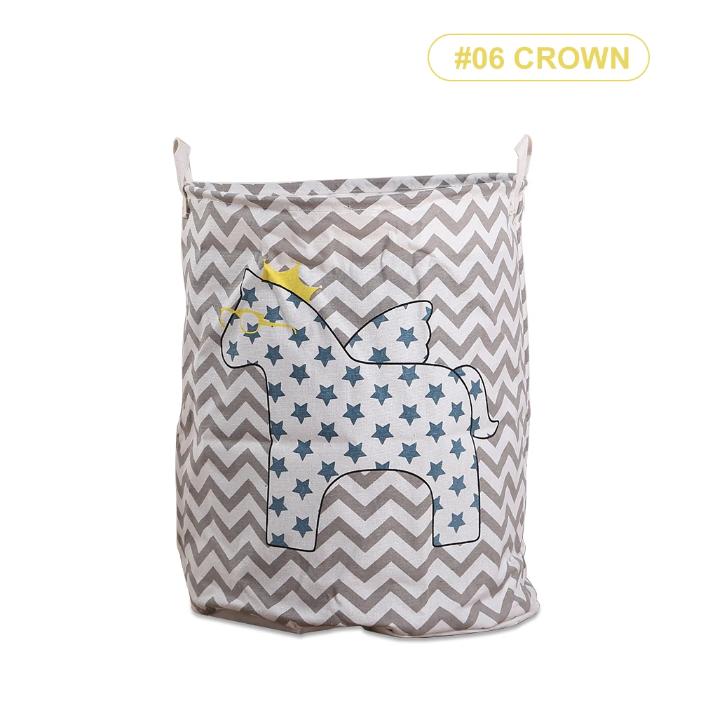 Storage Bag Dirty Clothes Cotton Linen Storage Bucket Tissue Sundries Receiving Barrel PE Coating Fashion Office Waterproof